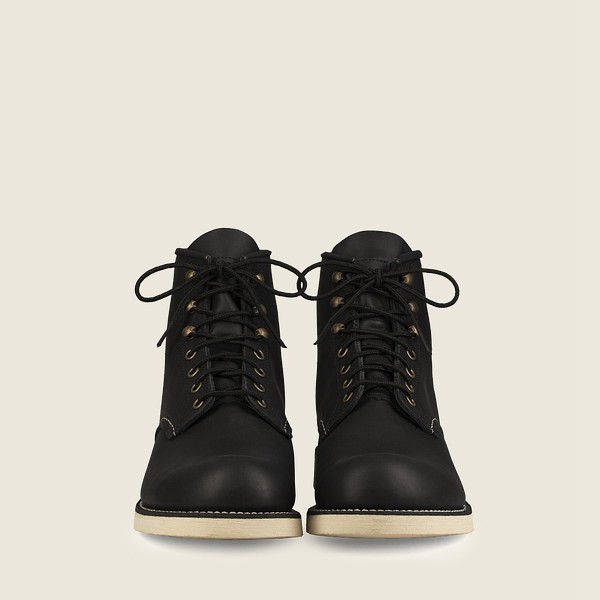 Red Wing Heritage Boots Black - Red Wing Mens Rover - 6-inch Harness Leather - OFTRD-7543